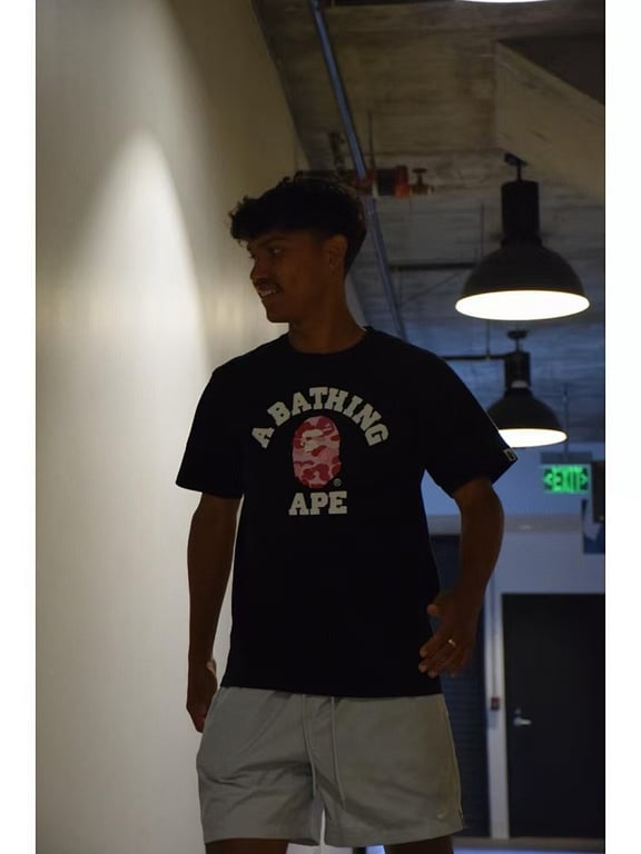 BAPE College Logo Camo Tee - 27