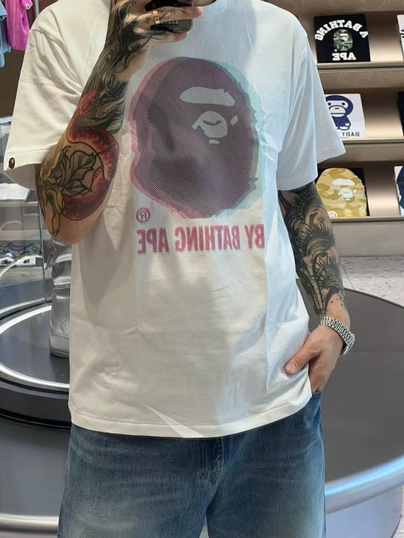 BAPE Linear Ape Head Graphic Tee - 13
