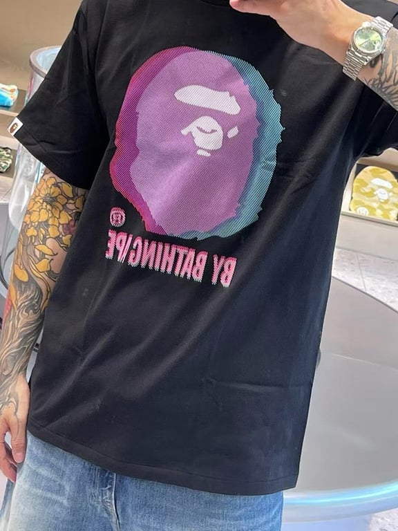 BAPE Linear Ape Head Graphic Tee - 7