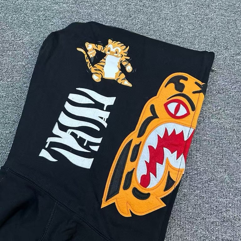 BAPE Shark Tiger Full Zip Hoodie Camo Split - 5