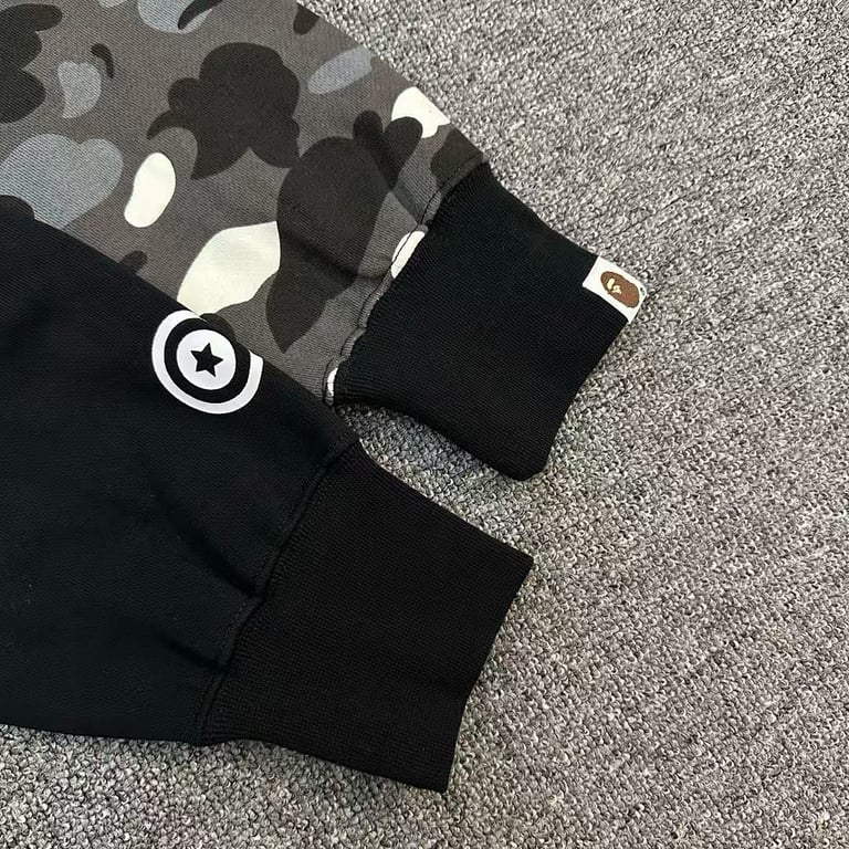 BAPE Shark Tiger Full Zip Hoodie Camo Split - 8
