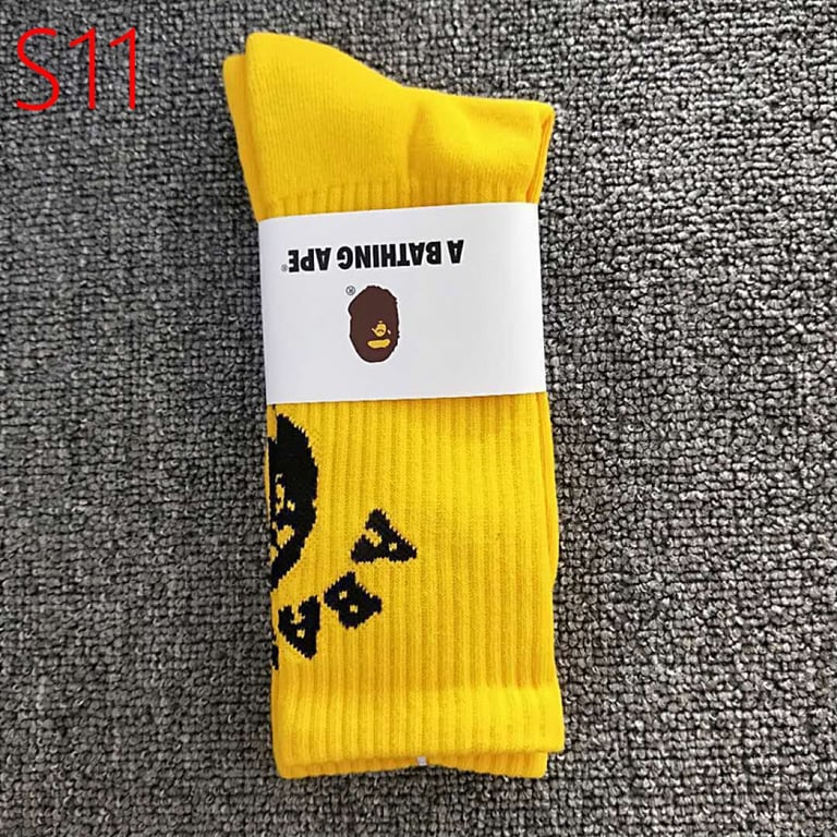 Bape Ape Head Towel Bottom Socks Long Tube - 11