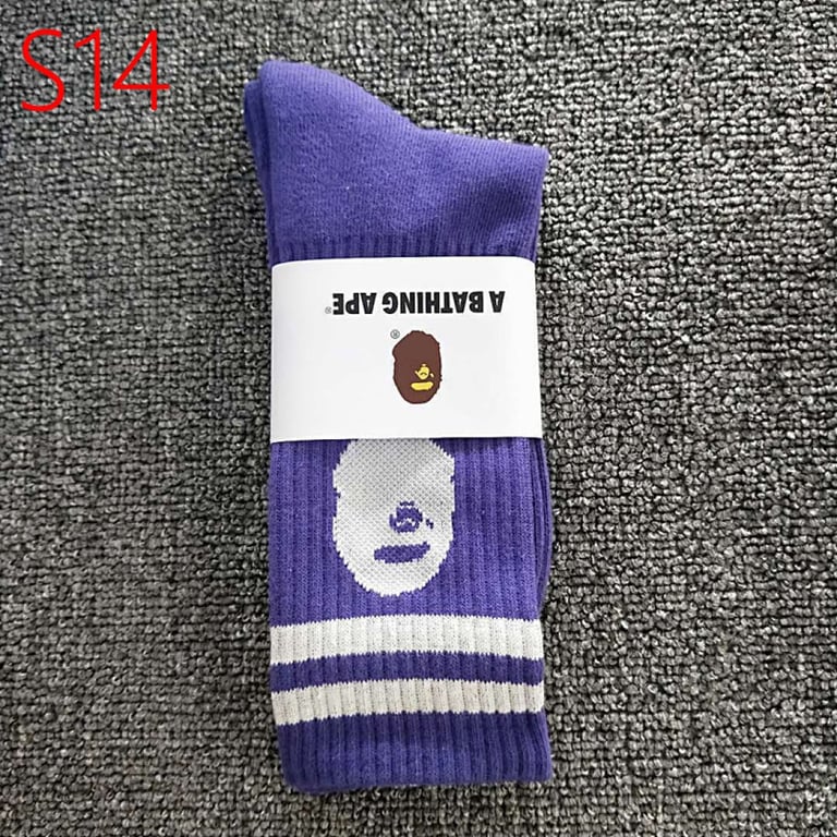 Bape Ape Head Towel Bottom Socks Long Tube - 14