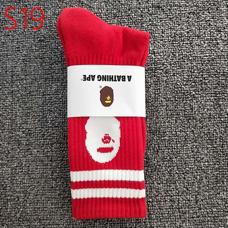 Bape Ape Head Towel Bottom Socks Long Tube - 19