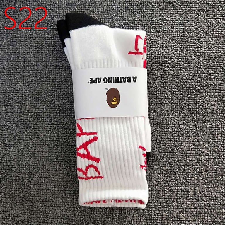 Bape Ape Head Towel Bottom Socks Long Tube - 22