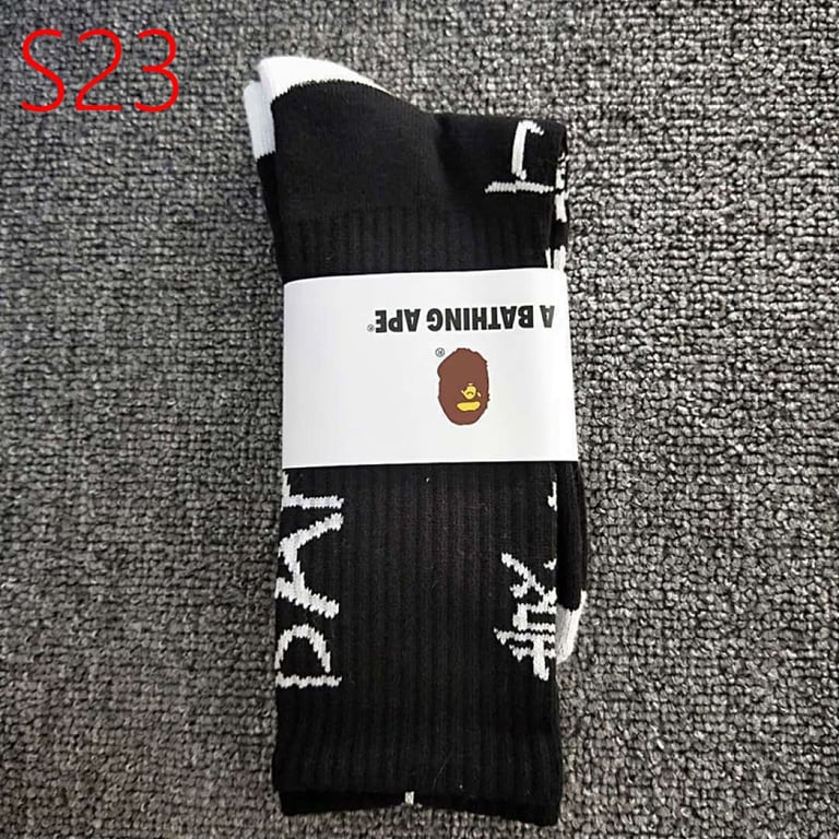 Bape Ape Head Towel Bottom Socks Long Tube - 23