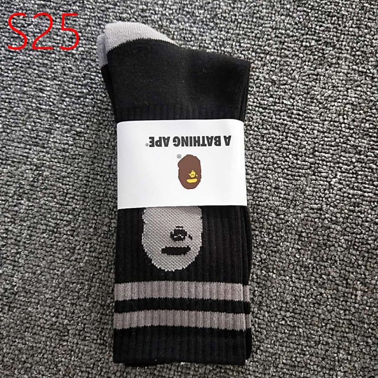 Bape Ape Head Towel Bottom Socks Long Tube - 25