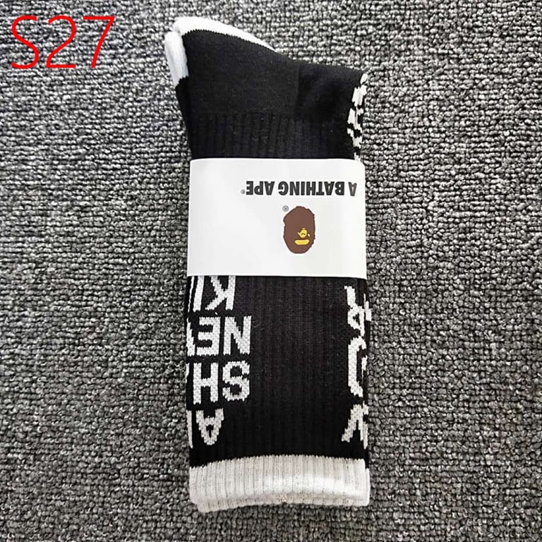 Bape Ape Head Towel Bottom Socks Long Tube - 27