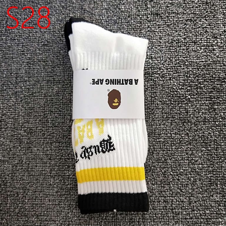 Bape Ape Head Towel Bottom Socks Long Tube - 28