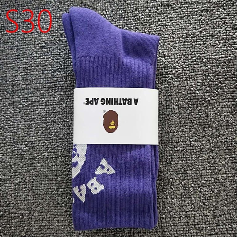 Bape Ape Head Towel Bottom Socks Long Tube - 30