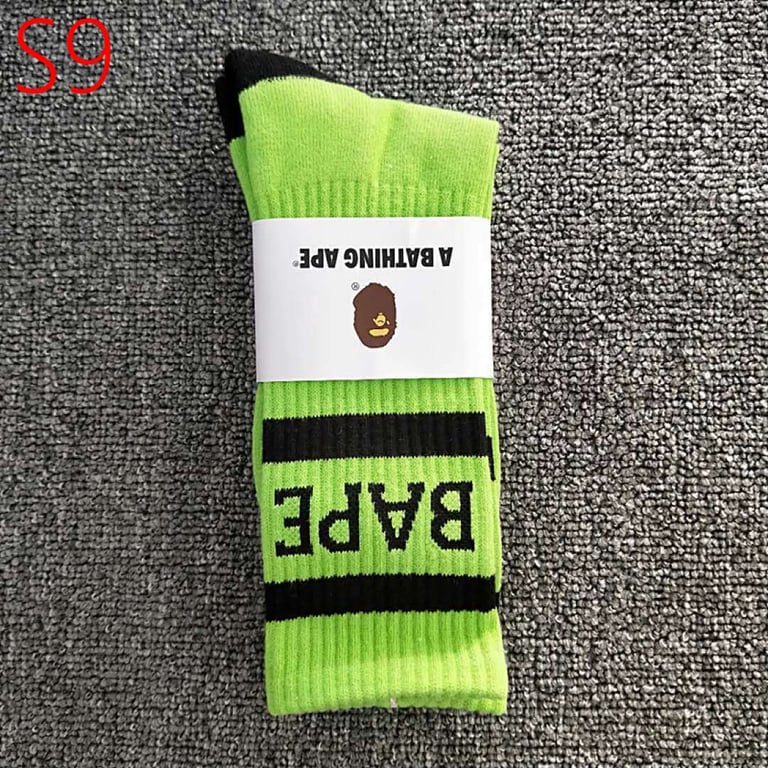 Bape Ape Head Towel Bottom Socks Long Tube - 9