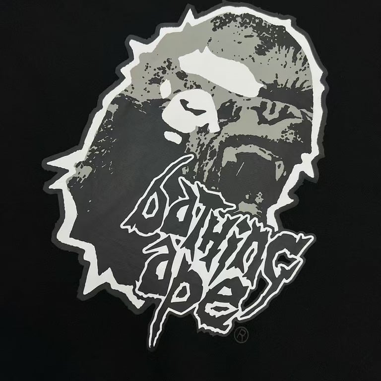 BAPE Graphic Ape Head Tee Black - 5
