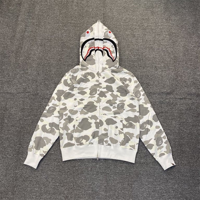 BAPE Double Shark Full Zip Hoodie Camo - 2