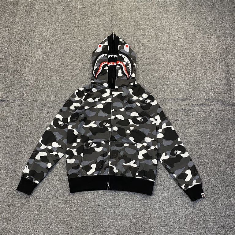 BAPE Double Shark Full Zip Hoodie Camo - 14