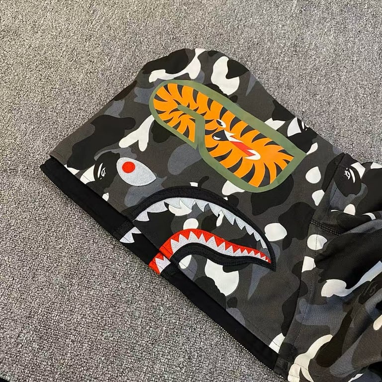 BAPE Double Shark Full Zip Hoodie Camo - 15