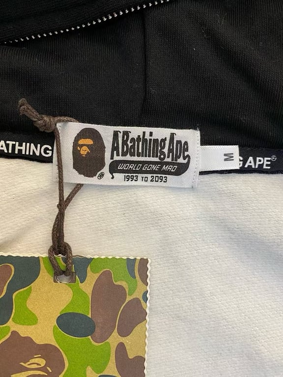 BAPE Double Shark Full Zip Hoodie Camo - 16