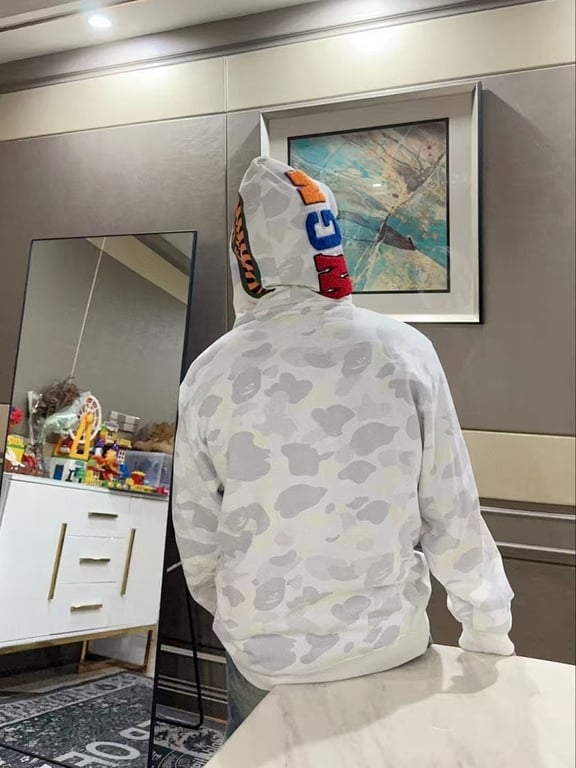 BAPE Double Shark Full Zip Hoodie Camo - 19