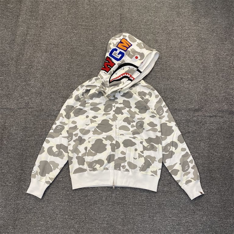 BAPE Double Shark Full Zip Hoodie Camo - 3