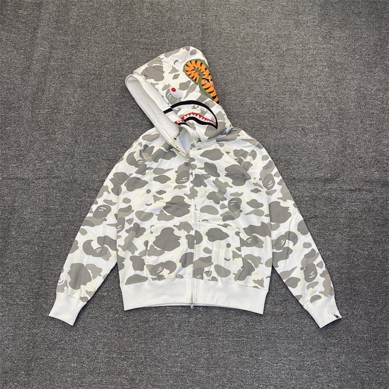 BAPE Double Shark Full Zip Hoodie Camo - 4