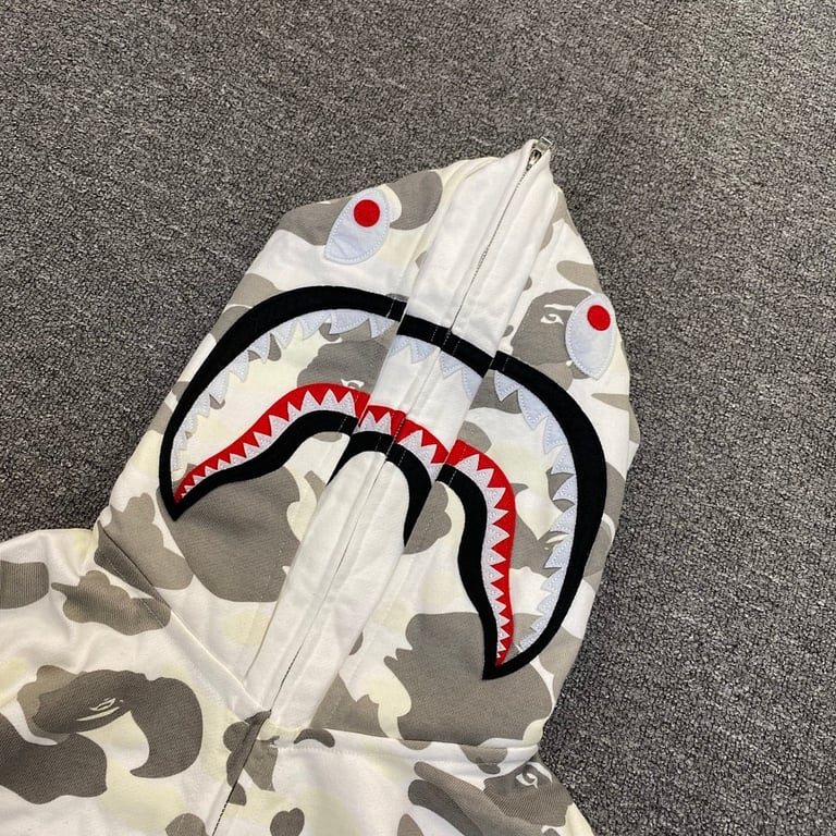 BAPE Double Shark Full Zip Hoodie Camo - 5