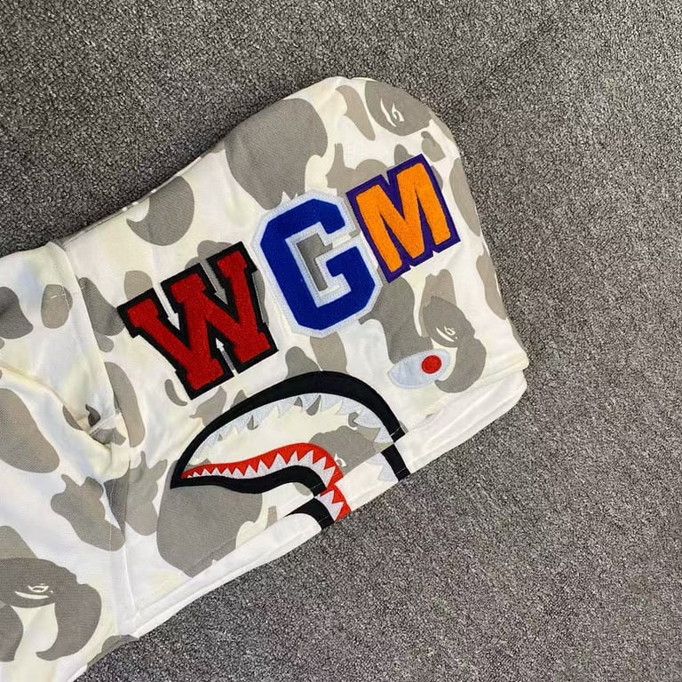 BAPE Double Shark Full Zip Hoodie Camo - 6