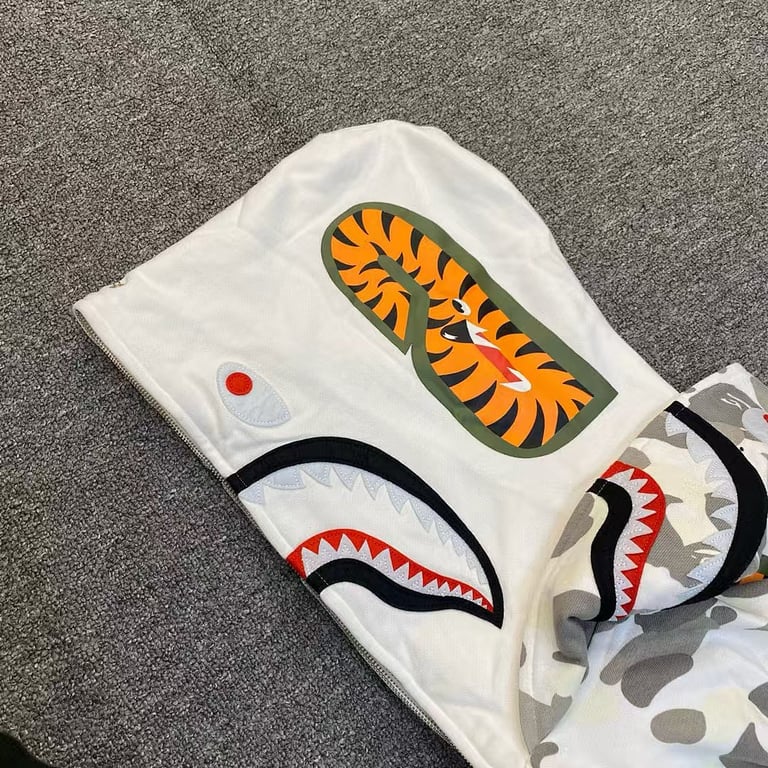 BAPE Double Shark Full Zip Hoodie Camo - 7
