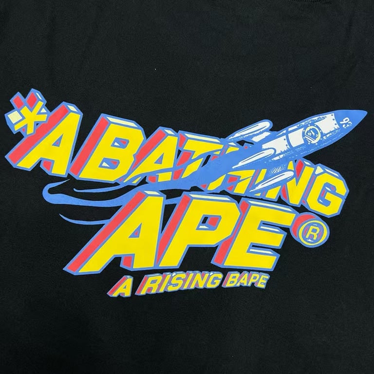 BAPE A Rising Ape Rocket Graphic Tee - 16