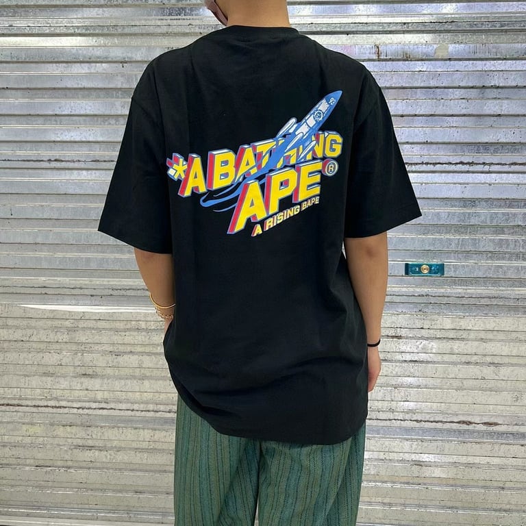 BAPE A Rising Ape Rocket Graphic Tee - 21