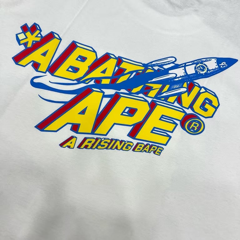 BAPE A Rising Ape Rocket Graphic Tee - 6