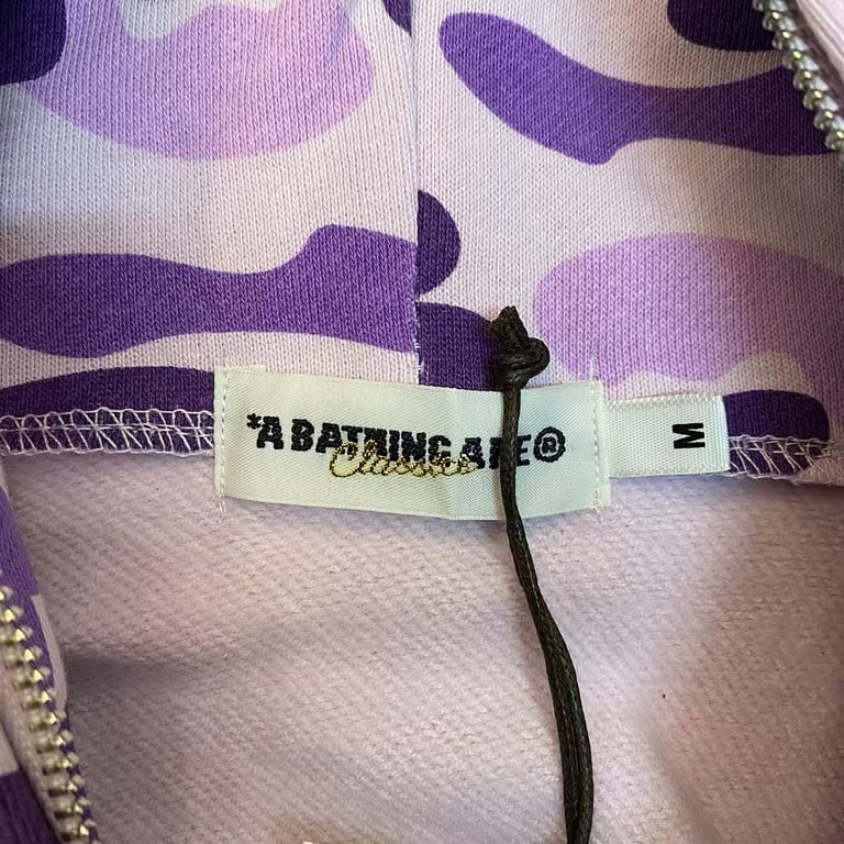 BAPE Color Camo Shark Full Zip Hoodie Purple - 8