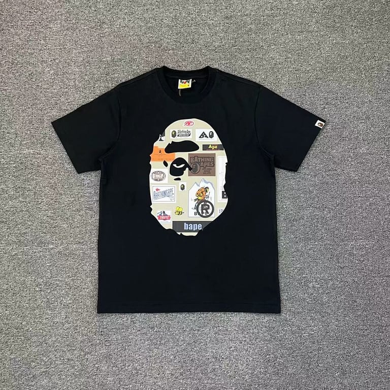 BAPE Multi Logo Ape Head Graphic Tee - 2