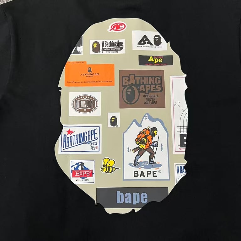 BAPE Multi Logo Ape Head Graphic Tee - 11