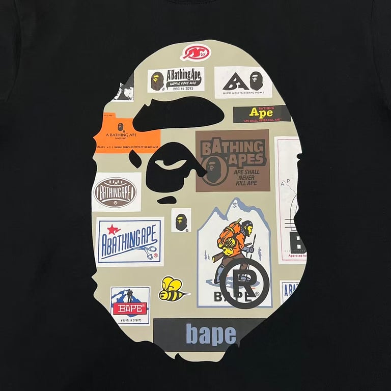 BAPE Multi Logo Ape Head Graphic Tee - 12