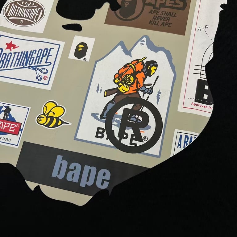 BAPE Multi Logo Ape Head Graphic Tee - 15