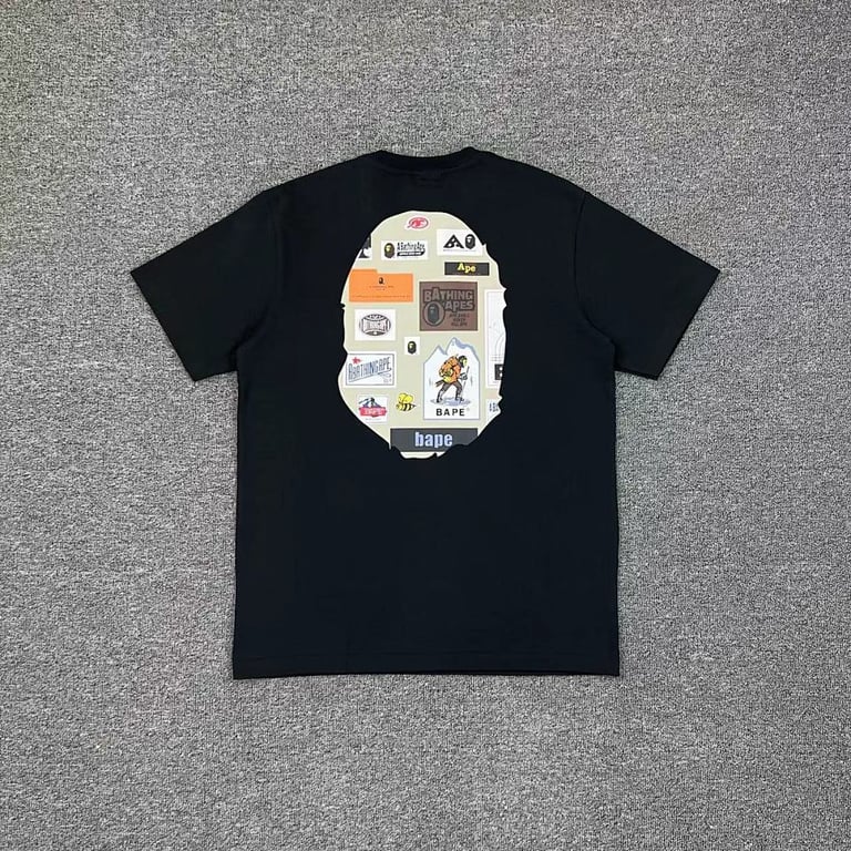 BAPE Multi Logo Ape Head Graphic Tee - 3