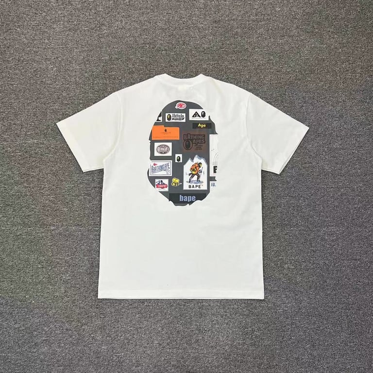 BAPE Multi Logo Ape Head Graphic Tee - 5