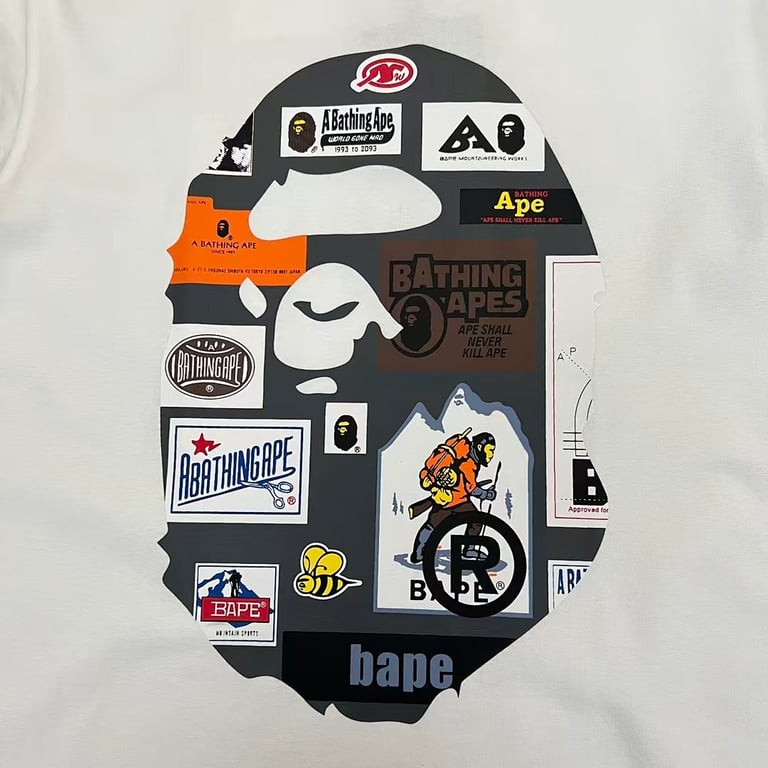 BAPE Multi Logo Ape Head Graphic Tee - 6