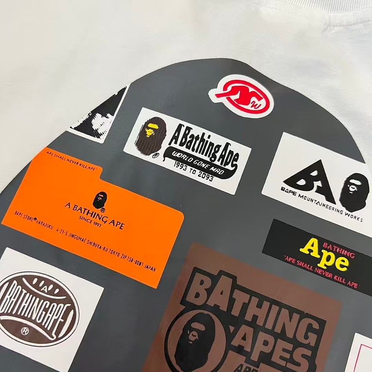 BAPE Multi Logo Ape Head Graphic Tee - 10