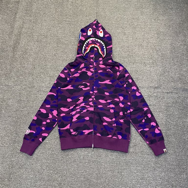 BAPE Shark Full Zip Camo Hoodie - 13