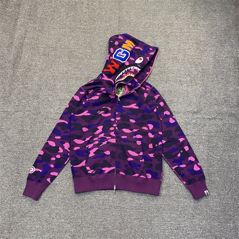 BAPE Shark Full Zip Camo Hoodie - 14