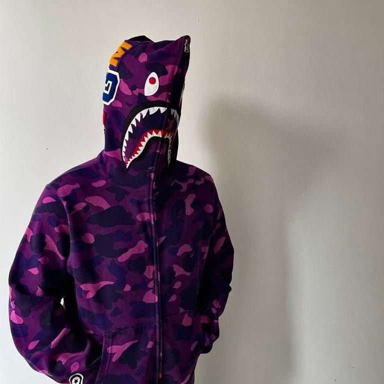 BAPE Shark Full Zip Camo Hoodie - 21
