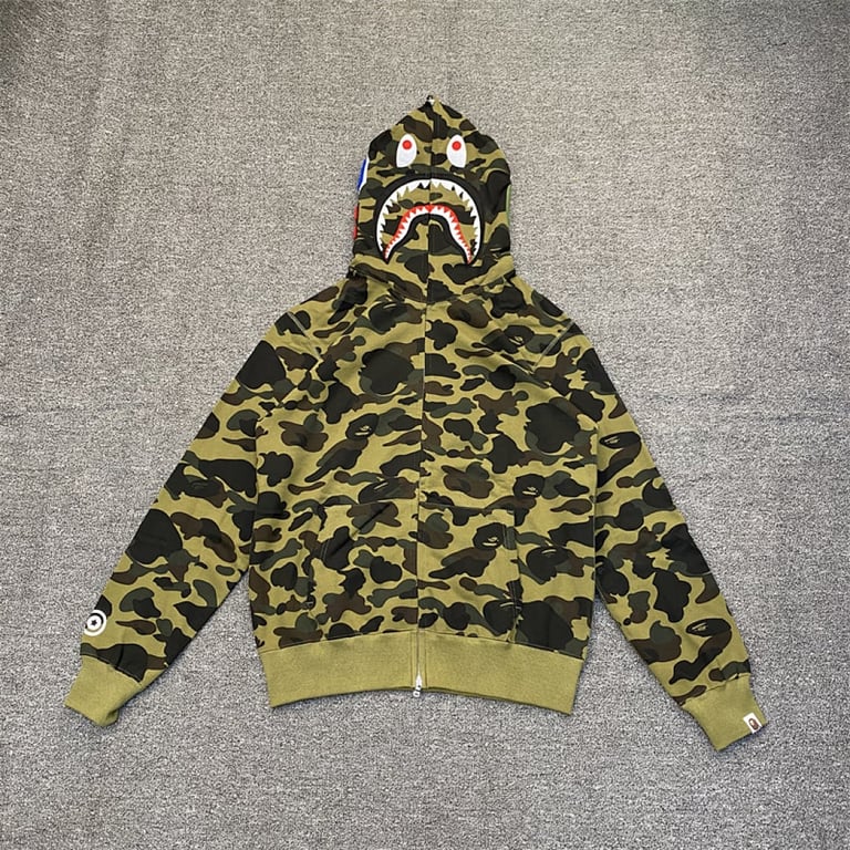 BAPE Shark Full Zip Camo Hoodie - 22