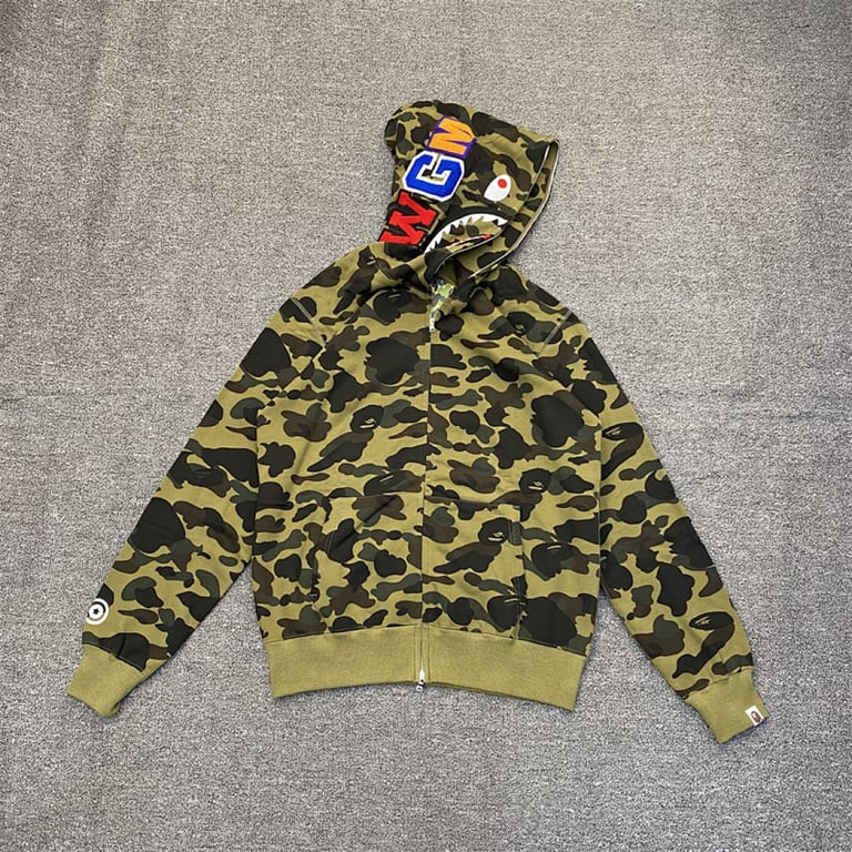 BAPE Shark Full Zip Camo Hoodie - 23