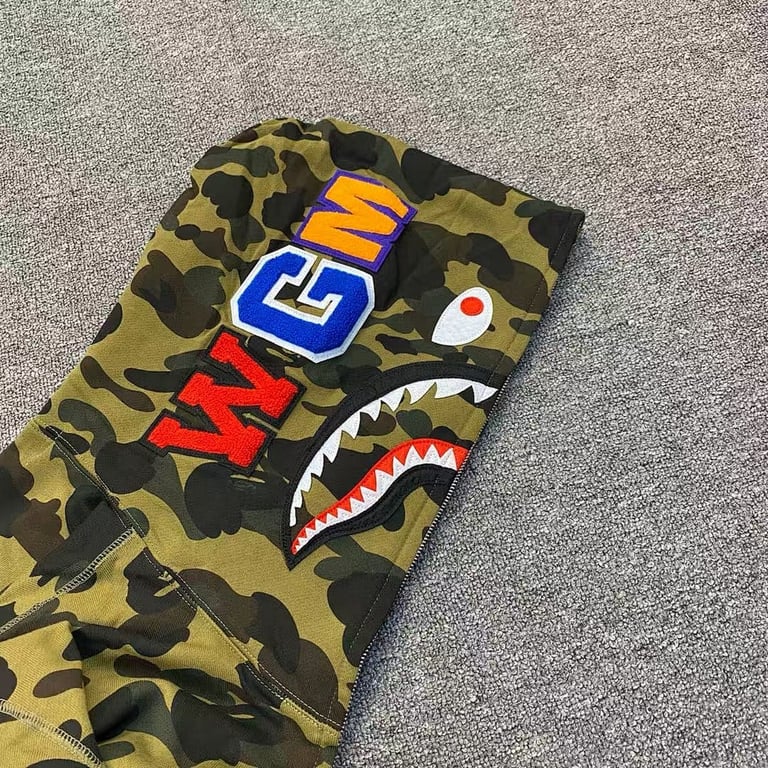 BAPE Shark Full Zip Camo Hoodie - 25
