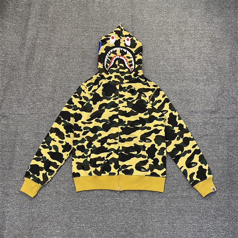 BAPE Shark Full Zip Camo Hoodie - 32