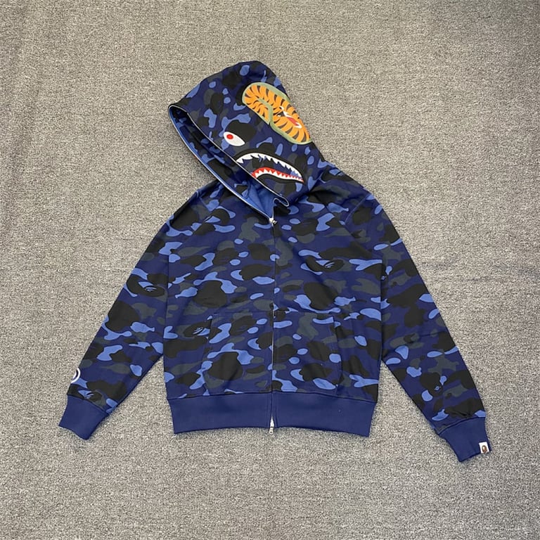 BAPE Shark Full Zip Camo Hoodie - 42