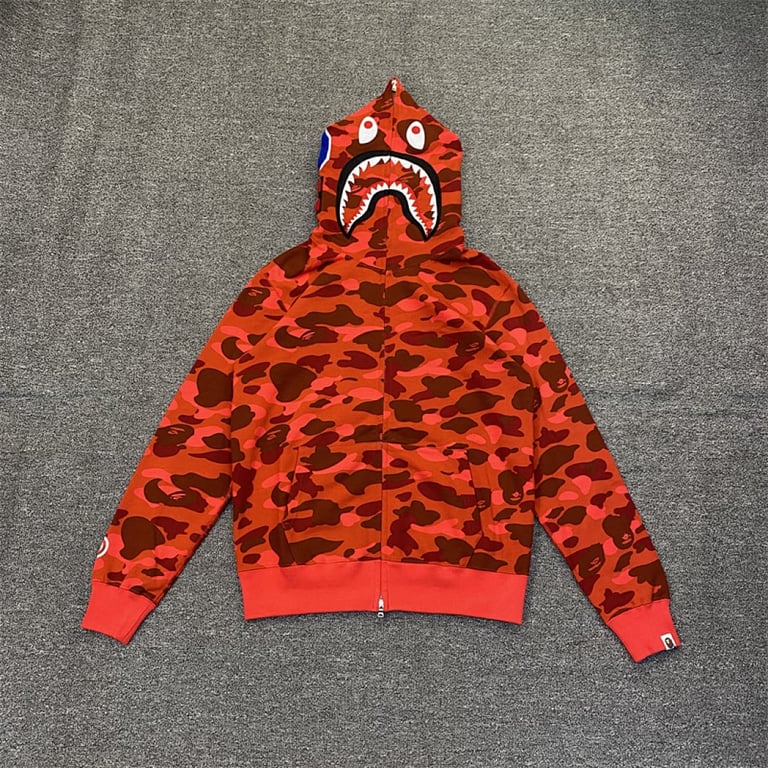 BAPE Shark Full Zip Camo Hoodie - 49
