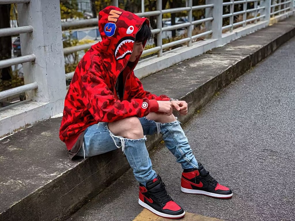 BAPE Shark Full Zip Camo Hoodie - 58