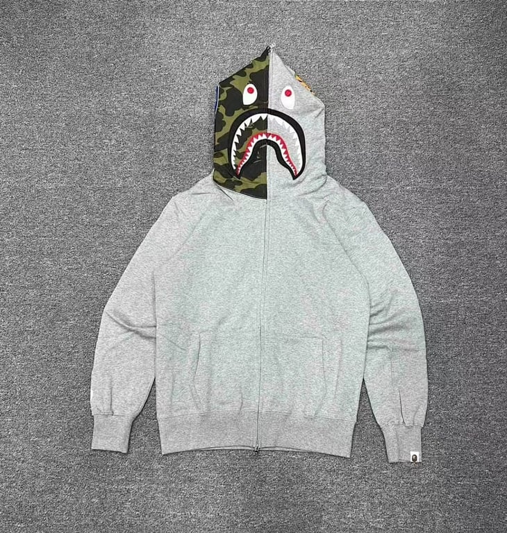 BAPE Shark Full Zip Hoodie Camo Detail - 2