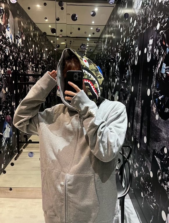 BAPE Shark Full Zip Hoodie Camo Detail - 12